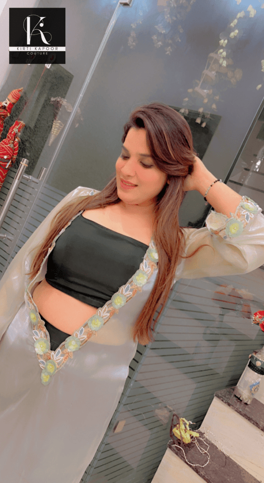 Sap Green and Pistachio Colored Set - Kirti Kapoor Couture