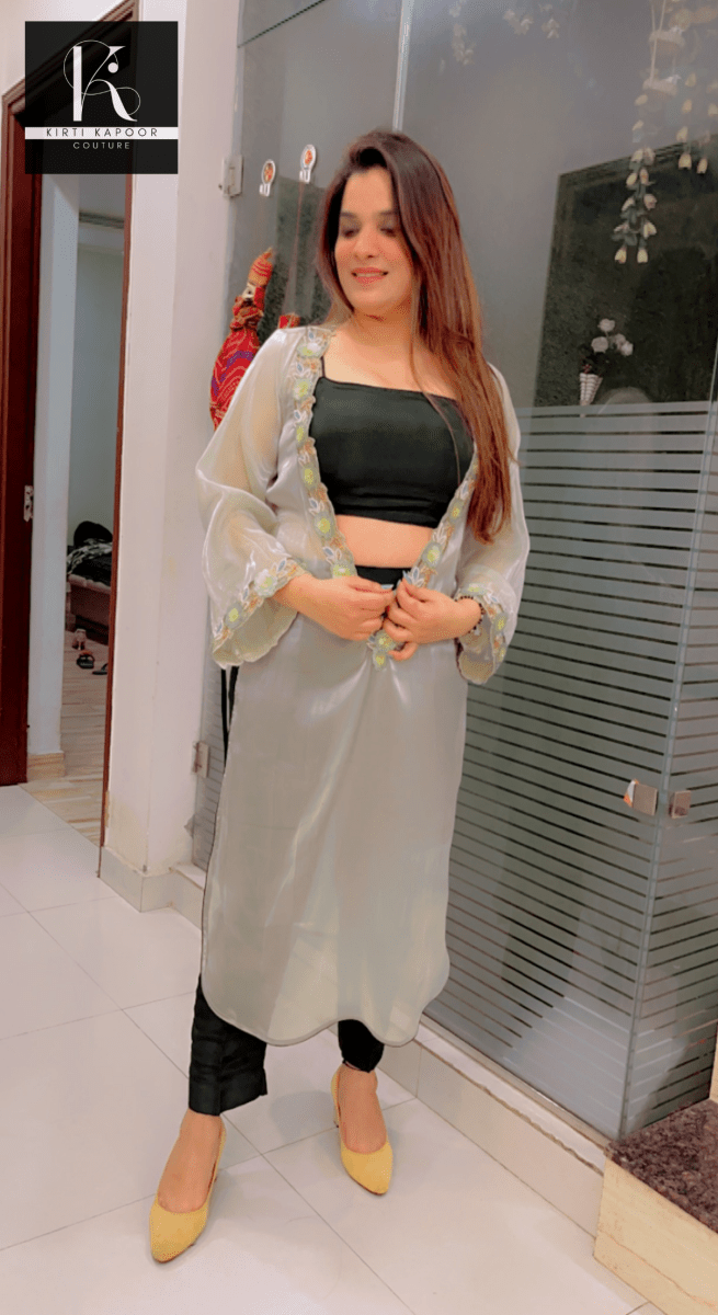 Sap Green and Pistachio Colored Set - Kirti Kapoor Couture