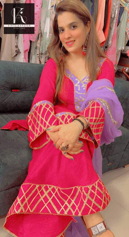 Semi - Formal Designer Suit by Kirti Kapoor - Kirti Kapoor Couture