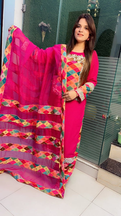 Spun and Worked Velvet Jarkan - Worked Designer Suit - Kirti Kapoor Couture