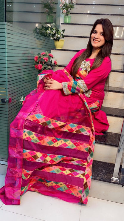 Spun and Worked Velvet Jarkan - Worked Designer Suit - Kirti Kapoor Couture