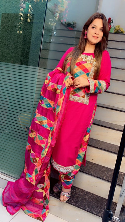 Spun and Worked Velvet Jarkan - Worked Designer Suit - Kirti Kapoor Couture