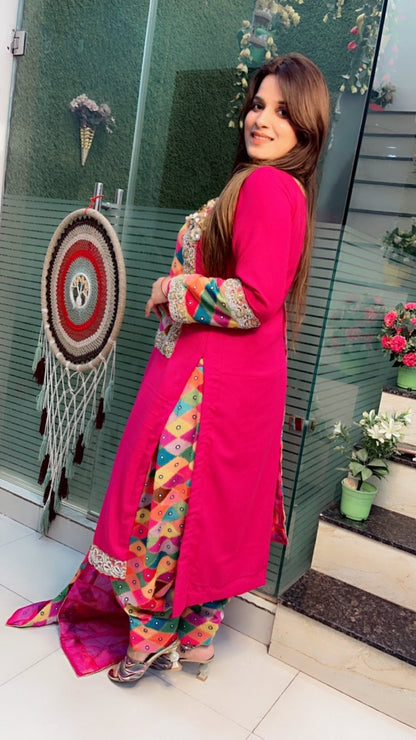 Spun and Worked Velvet Jarkan - Worked Designer Suit - Kirti Kapoor Couture