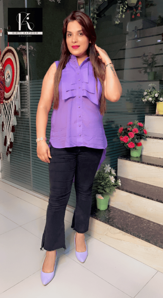Stylish Purple Top for Summers - Kirti Kapoor Couture