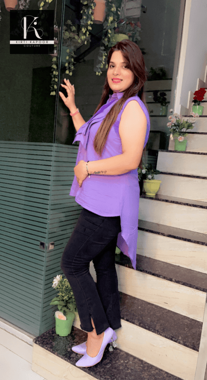 Stylish Purple Top for Summers - Kirti Kapoor Couture