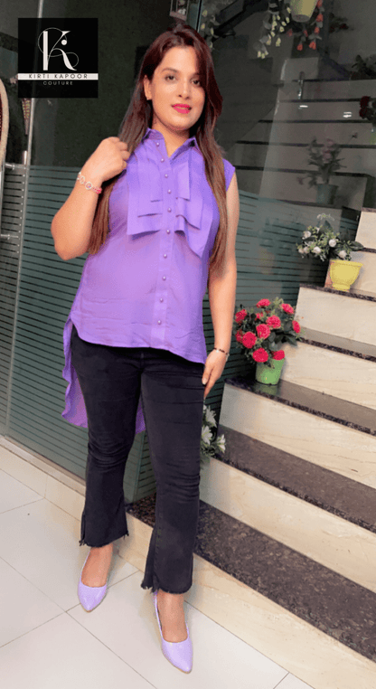 Stylish Purple Top for Summers - Kirti Kapoor Couture