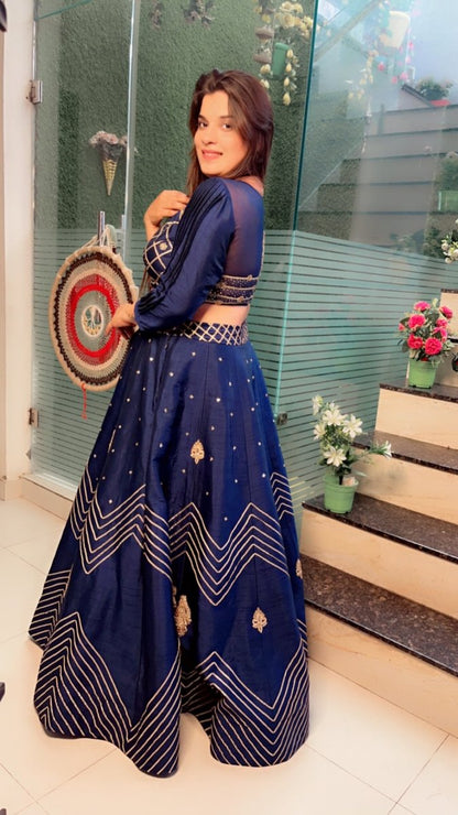 The Raja - Rani Gotta Worked Designer Wedding Lehenga - Kirti Kapoor Couture