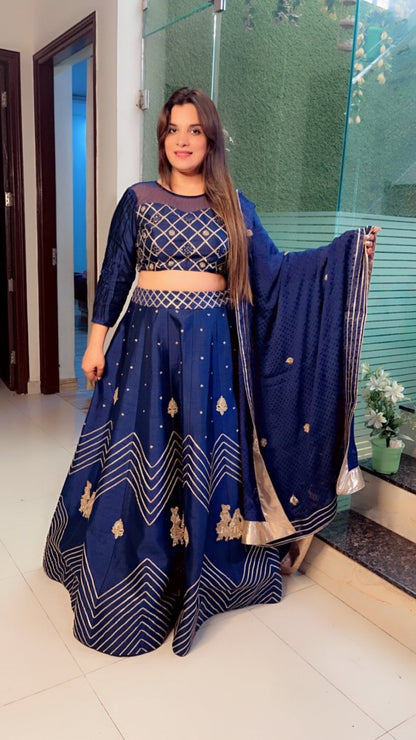 The Raja - Rani Gotta Worked Designer Wedding Lehenga - Kirti Kapoor Couture
