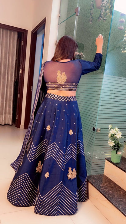 The Raja - Rani Gotta Worked Designer Wedding Lehenga - Kirti Kapoor Couture