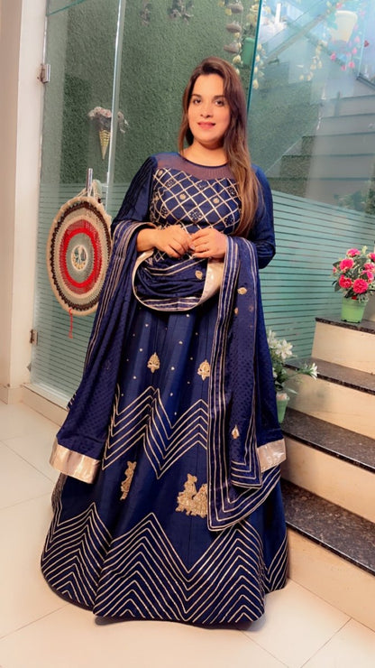 The Raja - Rani Gotta Worked Designer Wedding Lehenga - Kirti Kapoor Couture