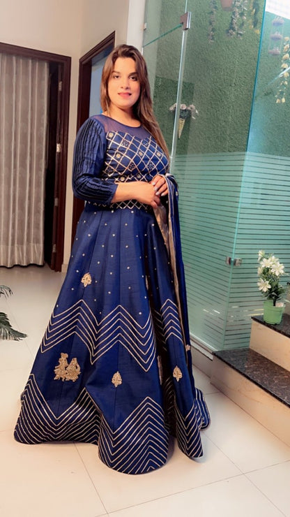 The Raja - Rani Gotta Worked Designer Wedding Lehenga - Kirti Kapoor Couture