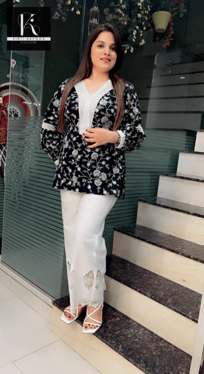 Thread - Worked Shirt with Chicken Bell - Bottom - Kirti Kapoor Couture