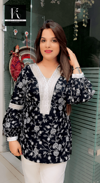 Thread - Worked Shirt with Chicken Bell - Bottom - Kirti Kapoor Couture