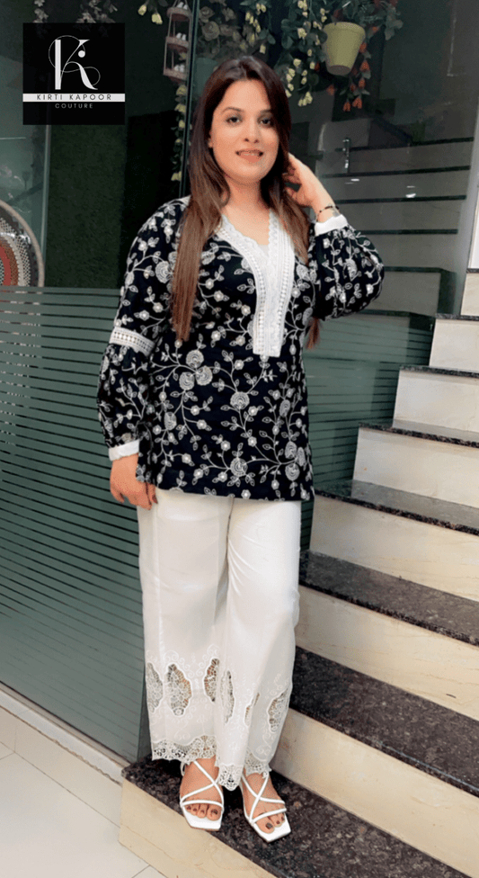 Thread - Worked Shirt with Chicken Bell - Bottom - Kirti Kapoor Couture