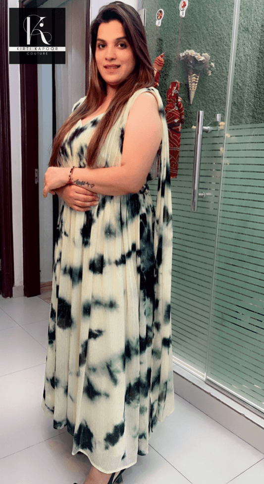 Tie and Dye Sequence Summer Gown - Kirti Kapoor Couture