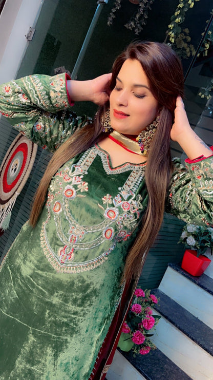 Velvet Salwar Suit - Kirti Kapoor Couture