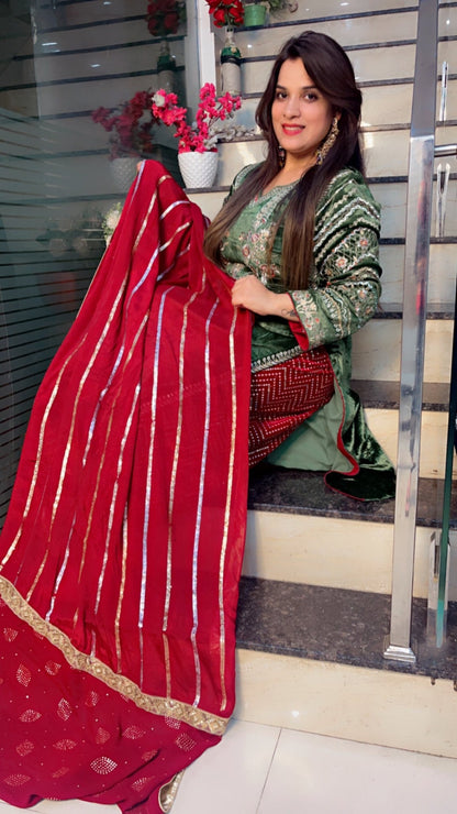 Velvet Salwar Suit - Kirti Kapoor Couture