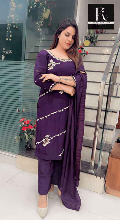 Violet Hand - Embroidered Pant Suit - Kirti Kapoor Couture