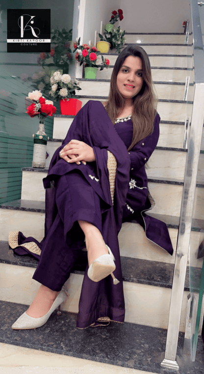Violet Hand - Embroidered Pant Suit - Kirti Kapoor Couture