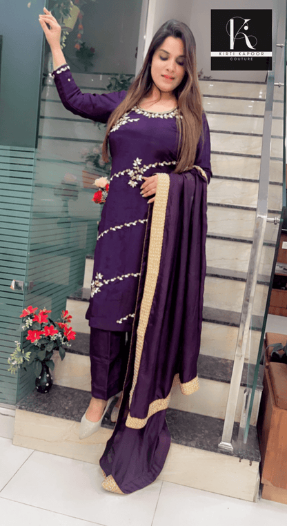Violet Hand - Embroidered Pant Suit - Kirti Kapoor Couture