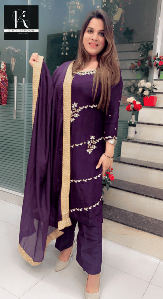 Violet Hand - Embroidered Pant Suit - Kirti Kapoor Couture